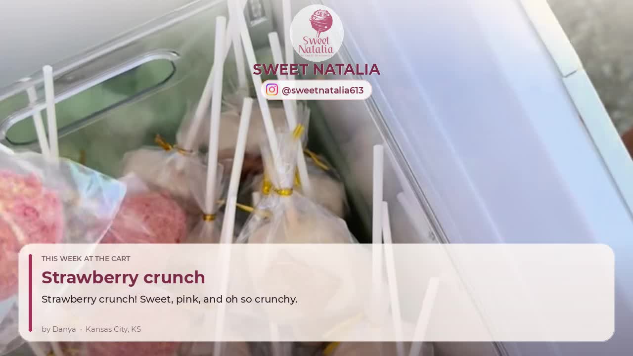 Sweet Natalia cake-pop cooler open outdoors